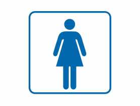 Oznaczenie "WC damskie" 14,8x14,8 cm folia METRO