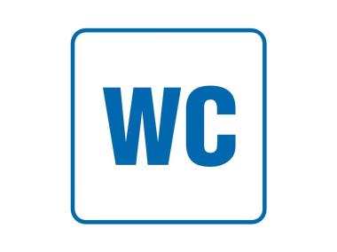 Zdjęcie: Oznaczenie WC" 14,8x14,8 cm folia METRO