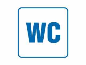 Oznaczenie WC" 14,8x14,8 cm folia METRO