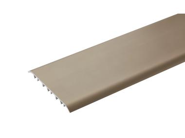 Zdjęcie: Listwa ochronna AL wcisk płaski owalny 80 mm 5w1 klejona L= 1,86 m Szampan anoda mat CEZAR