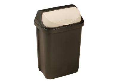 Zdjęcie: Kosz na śmieci z odchylaną pokrywą Rasmus 10 L grafit KEEEPER