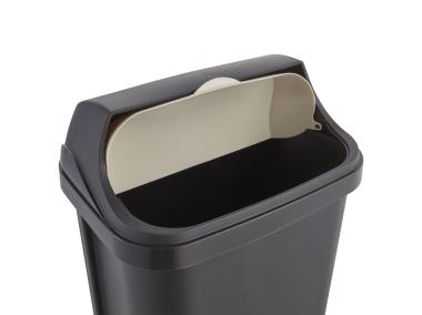 Zdjęcie: Kosz na śmieci z odchylaną pokrywą Rasmus 10 L grafit KEEEPER