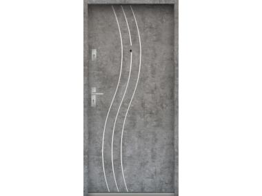Zdjęcie: Drzwi wejściowe do mieszkań Bastion R-60 Beton srebrny 80 cm prawe OSP KR CENTER