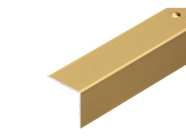 Zdjęcie: Profil schodowy ryflowany 30x30 mm - 2 m złoty CEZAR