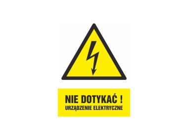 Zdjęcie: Oznaczenie "Nie dotykać urządzenie elektryczne" 14,8x21 cm METRO