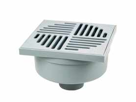 Wpust z prostym odpływem fi 50, 150x150x124 mm ZMM MAXPOL