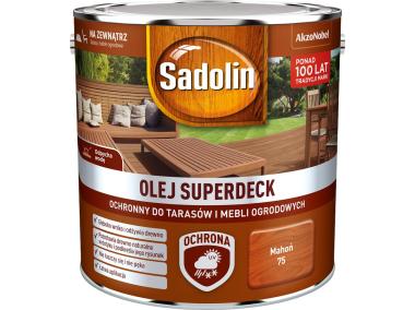 Zdjęcie: Olej do drewna 2,5 L mahoń Superdeck SADOLIN
