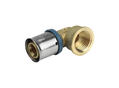 Zdjęcie: Kolanko zaciskowe PEX 20x1/2 gwint wewnętrzny TYCNER