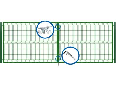 Zdjęcie: Brama dwuskrzydłowa 3D 4 m ocynk+RAL6005 POLBRAM