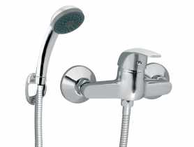 Bateria natryskowa ścienna Vasto, chrom FERRO