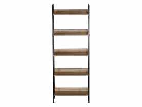 Regał loft Veris 60x27,6x160 cm MDF-czarny metal TS INTERIOR