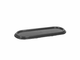 Podstawka pod znicze owalna 44 cm grafit metalik LAMELA