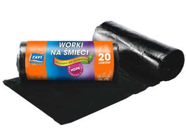 Zdjęcie: Worki na śmieci czarne 20 L - 50 szt. RAVI