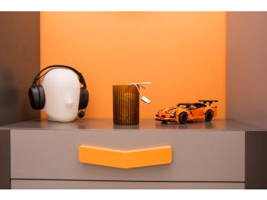 Zdjęcie: Wazon Nemo 180, miodowy transparentny LAMELA