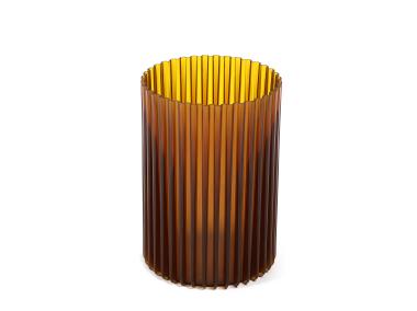 Zdjęcie: Wazon Nemo 180, miodowy transparentny LAMELA