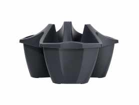 Doniczka Crown antracyt 48 cm PROSPERPLAST