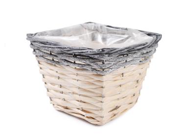 Zdjęcie: Osłonka wiklinowa 14x14x10 cm kwadratowa TIN TOURS
