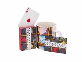 Kubek Dziadek przyjaciel 350 ml z talią kart do gry 54 szt. ALTOM DESIGN