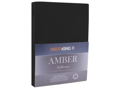 Zdjęcie: Prześcieradło Amber czarny 200-220x200+30 cm DECOKING