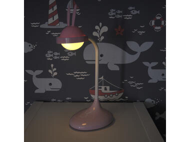 Zdjęcie: Lampka biurkowa LED Rabbit róż akumulator+USB POLUX