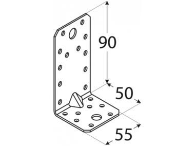Zdjęcie: Kątownik z przetłoczeniem 9x5x5,5 cm KPL3 DMX