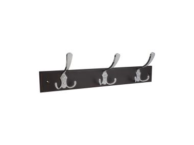 Zdjęcie: Wieszak 3 haczyki Celebes chrom wenge 480x70 mm METRO