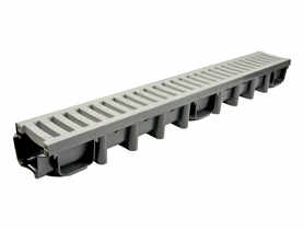 Odwodnienie liniowe kanał z kratą PVC B 125, 1000x131x98 mm ZMM MAXPOL