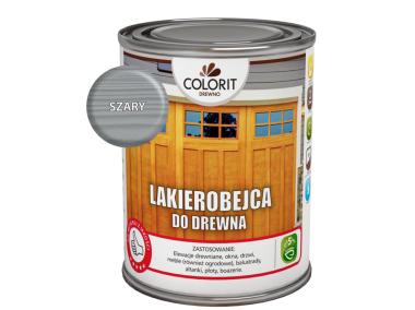 Zdjęcie: Lakierobejca do drewna, szary 750 ml COLORIT