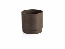 Doniczka z surowców wtórnych 15,6x15,6x15 cm brązowa TIN TOURS