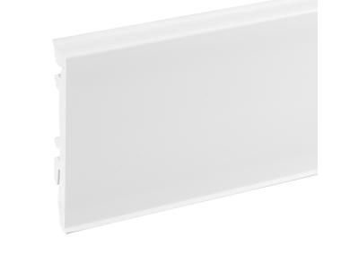 Zdjęcie: Listwa przypodłogowa PVC Masterline 1,3x8 cm, 2,2 m Biały RAL 9003 Mat CEZAR