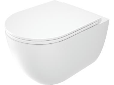 Zdjęcie: Miska WC z deską bezkołnierzowa Round biały DEANTE