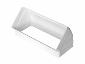 Kolano pionowe 220x90 mm, 45 stopni białe VENTS
