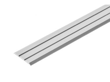 Zdjęcie: Profil progowy płaski klejony aluminium anoda 25 mm 0,9 m srebrny CEZAR