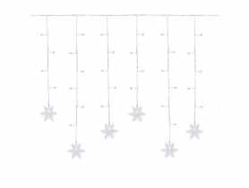 Kurtyna 95 LED ze śnieżynkami 70 x 350 cm ciepły biały sieciowa JUMI