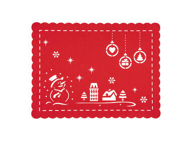 Zdjęcie: Mata Filcowa Prostokatna 40X30 Cm Dek. Christmas Czerwona ALTOMDESIGN