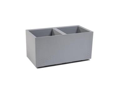 Zdjęcie: Donica Karo Eco 80x40x40 cm beton szary LAMELA