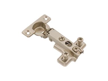 Zdjęcie: Zawias meblowy puszkowy 26 prosty, drzwi nakładane + prowadnik METRO