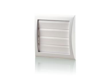 Zdjęcie: Kratka wentylacyjna z żaluzją i okrągłym kołnierzem 154x150/100 mm biała VENTS