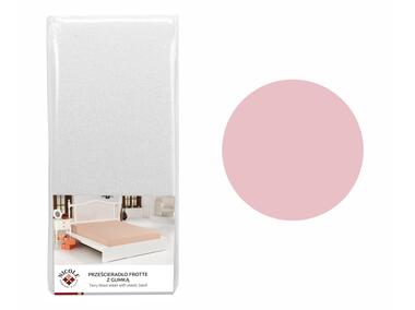Zdjęcie: Prześcieradło frotte z gumką 90x200x30 cm powder pink RAVI