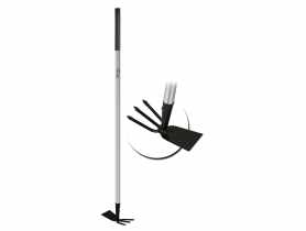 Motyka prosta z widełkami, trzonek metalowy 114 cm DEDRA
