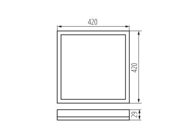 Zdjęcie: Plafoniera LED KB Plafon 02 L 22 W B KINGBERRY