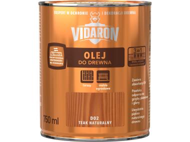 Zdjęcie: Olej do drewna teak naturalny D02 0,75L VIDARON