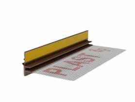 Listwa PVC BP13 Midi L300 9/3 orzech ciemny, z siatką i z uszczelką BELLA PLAST