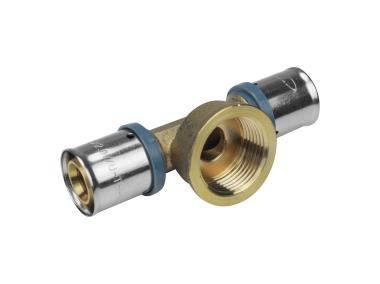 Zdjęcie: Trójnik zaciskowy PEX 20x3/4x20 gwint wewnętrzny TYCNER