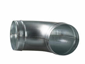 Kolano ocynkowane kąt 90 stopni, 125 mm VENTS