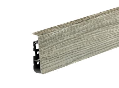 Zdjęcie: Listwa przypodłogowa PVC Hi Line Prestige 2,2x7,5 cm 2,50 m Sosna Ciemna Agas Mat CEZAR