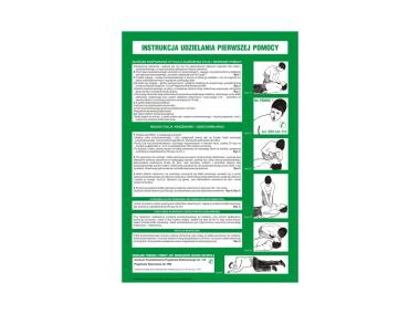 Zdjęcie: Oznaczenie "Instrukcja udzielania pierwszej pomocy" 24,5x35 cm METRO
