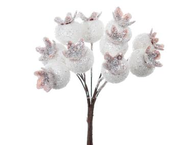 Zdjęcie: Dzika róża w wiązce 10 sztuk główek biały 12 cm JUMI