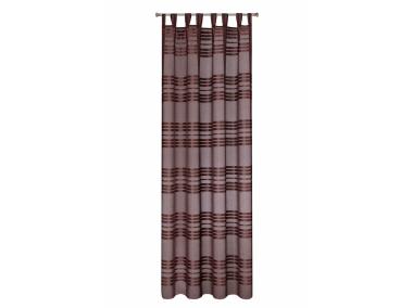 Zdjęcie: Firana Stripe brązowa 140x250 cm na szelkach EUROFIRANY