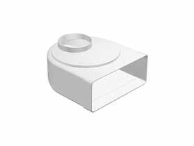 Kolanko łącznikowe z Supertubą 125 mm białe 204x60 mm VENTS